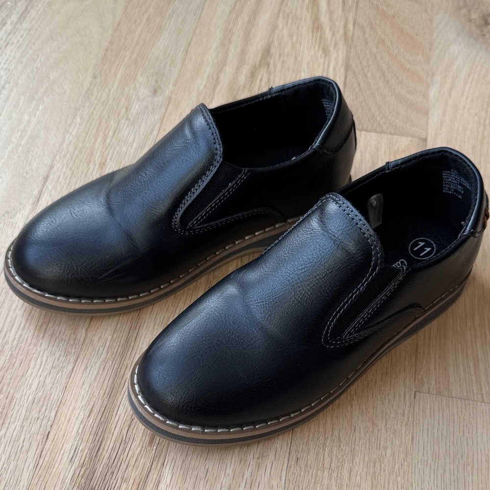 Cat & Jack Black Slip-On Dress Shoes